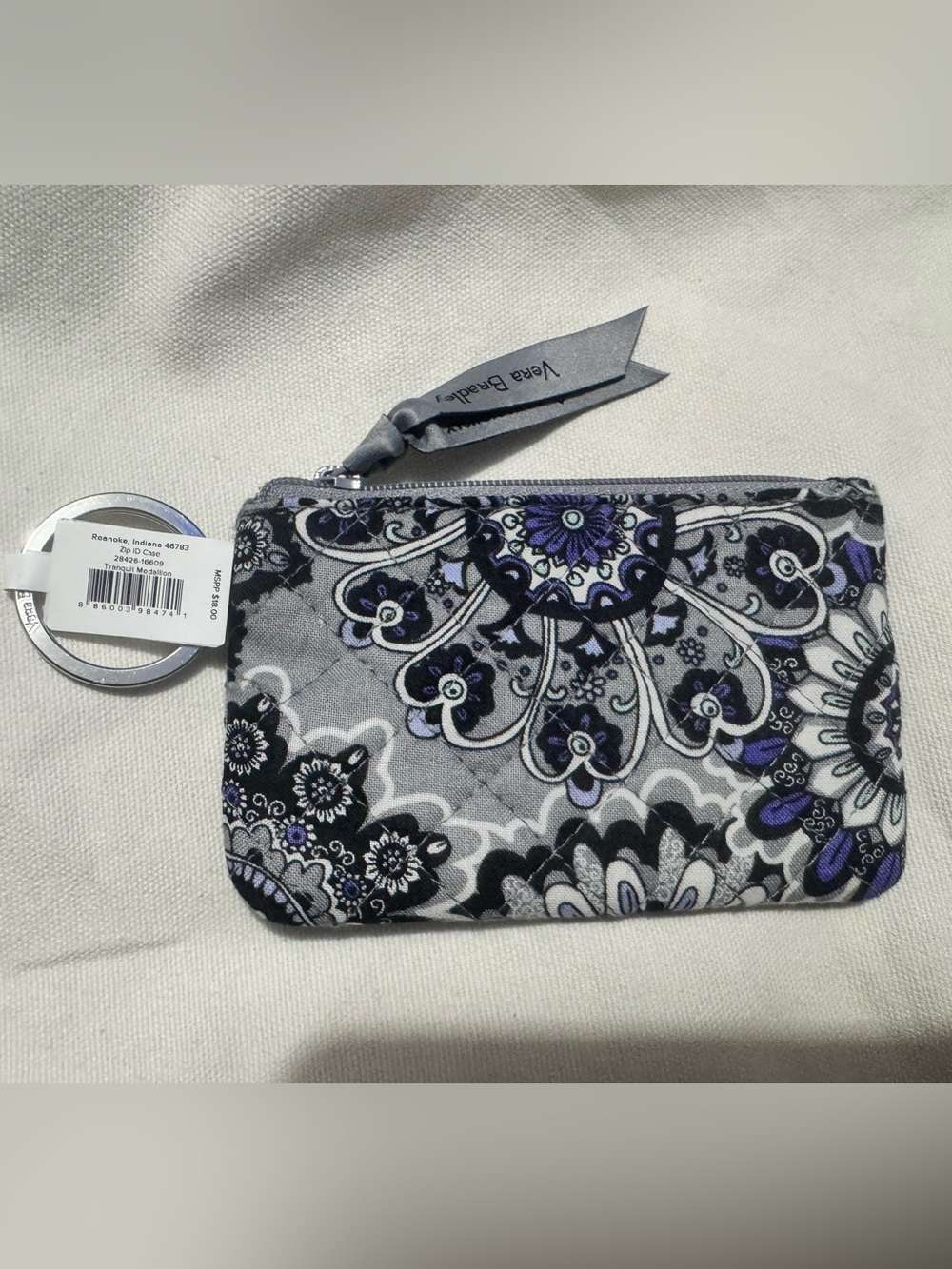 NEW Vera Bradley Tranquil Medallion Zip ID Case